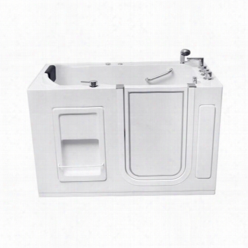 Aston Wt623j.1.1j-ac-ii-r 55&q Uot;" Walk-in Whilrpool Bath Tub In White With Right Drain