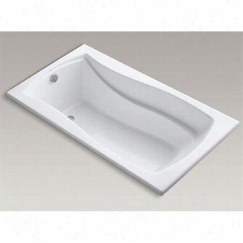 Kohler K-1224-vbw Mariposa Vibtacoustic 66"" X 36&quoot;" Bath Tub With Bask He Ated Surface And Reversible Dra1n
