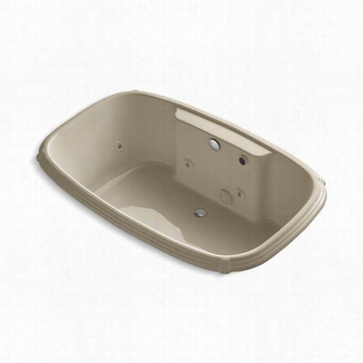 Kohler K-1457-h2 Portrait 67"" X 42"" Drpo-in Whirlpool Bath Tub With Reversible Draij And H Eater Without Trim