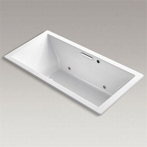 Kohler K-1835-gcw Underscore 72"" X 36"" Drop-in Bubblemasasge Air Bath Tub With Bask Heated Surface, Chromatherapy And Reversible Dtain