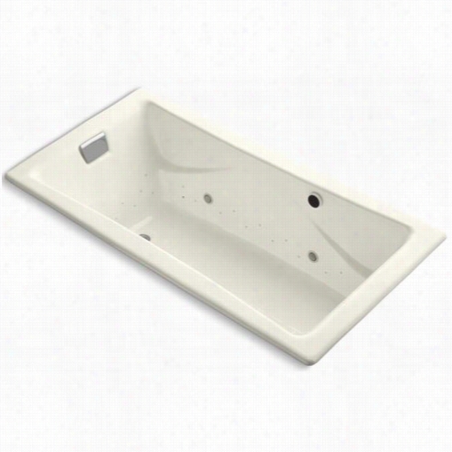 Kohler K-865-gc96 Tea-for-two 71-3/4"" X 36&quo;" Drop-in Bubblemassage Bath Tub By The Side Of Biscuit Airjet And Chromatherapy Lights