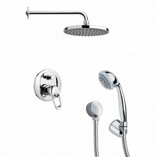 Remer By Na Meek's  Sf6150 Orsino 2-3/5"&quto; Sleek Shower Faucet In Chrome With Handheld Shower And 4-4/7 ""h Diverter