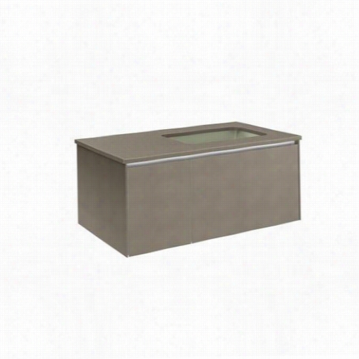 Robern Vd36bl12 36"" Two Drawer Deep Vanity In Satin Bronze Wiht Right Sink And Nghtlight