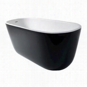 Aquatica P602m-blck-wht Lullaby Freestanding Aauastone Athtub In Mourning/white