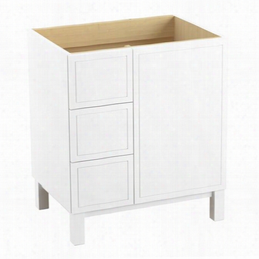 K0hler 99504-lgl Jacquard 30"&qot; Legs Vanity Cabinet Only With 1 Doors And 3 Drawees