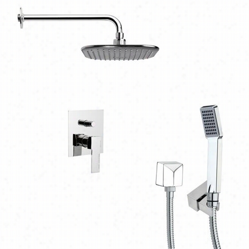 Remer By Nameek's Sfh6036 Orsino 2-/16"" Square Shower System In Chrome With 12-3/5&quo;t"h Diverter