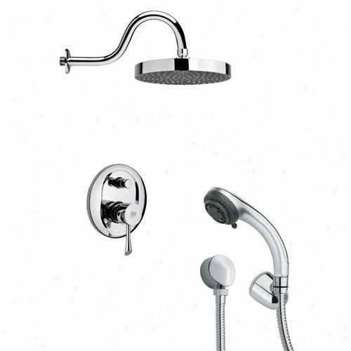 Remerb Y Nameek's Sfh6060 Orsino 33"" Sleek Shower System In Chrome With 7""h Diverter