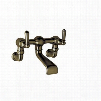 Rohl U.3515l-eb Edwardian Exposedw All Mountex Tub Filler In English Bonze With Lever Handlee