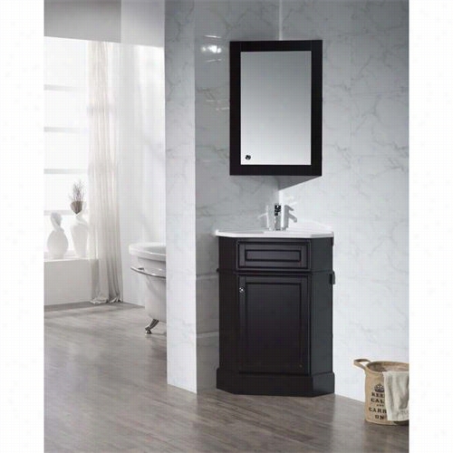 Stufurhomee Ty-415es Hampton 27&quo;t" Corner Bathroom  Vanity With Medicine Cabinet - Vanity Top Included