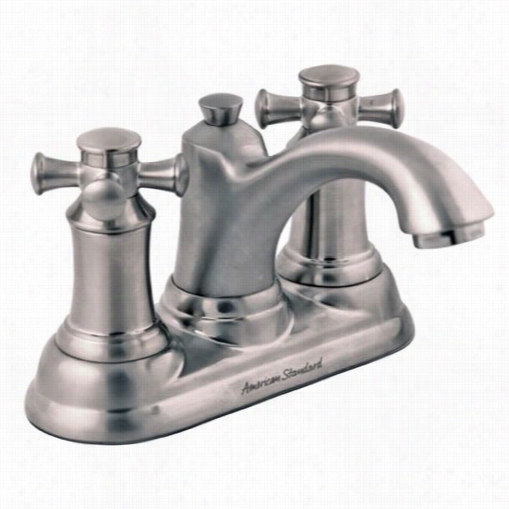 American Standard 741.221.295 Portsmouth 2 Fretful Hsndle Centerse Bathroom Faucet In Satin Nickel