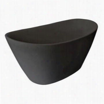 Aquatiac Ps748m-blck Graphite Stone Bathtub In Black