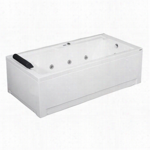Aston Mt620-l 5.9 Ft. Whirlpool Bath Tub In White With Left Drain