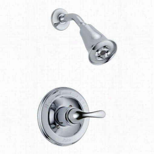 Delta T13220-h2o Classic Single Handle Monitor 13 Series  Shower Trim In Chrome With Single Function Showerrhad