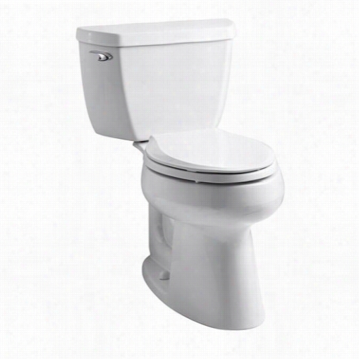 Kohler K-6358 Highlin E Vitroeus China 1.2 8gpf Class Five Gravity Flush Comfort Height Elongade Two Unite Toilet With 2-1/8"" Glazed Trapway Without Seat And S