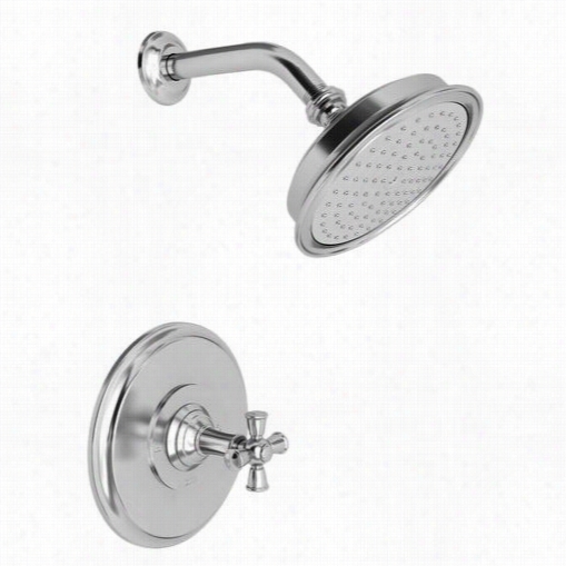 Newport  Brass 3-2444b Single Handle Shower Valvetrim Attending Sohwerehad And Metal Cross Handl