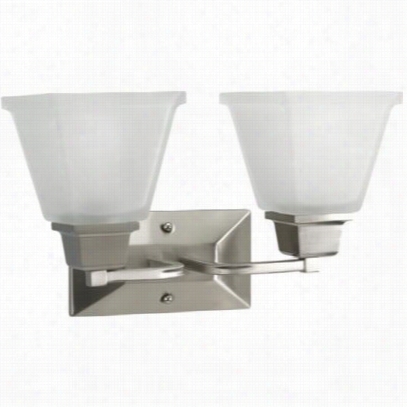 Pr Ogress Lighting P2738-09 North Park 2ligh Re Versible Lighting Bathroom Fixture In Brushde Nickel