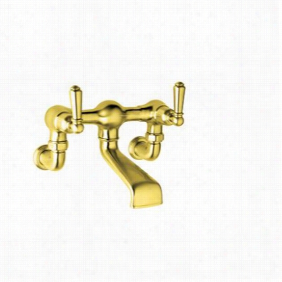 Rohl U.3515l-ib Edwardian Exposed Wall Mounted Tub Filler In Nica Brass Wiith Lever Handel