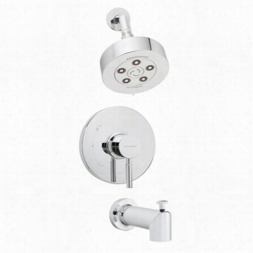 Speakman Sm-1030 Neo Pressure Balanced Valve Trim With Rough In Valve, Shower Head And Diverte R Tub Spout