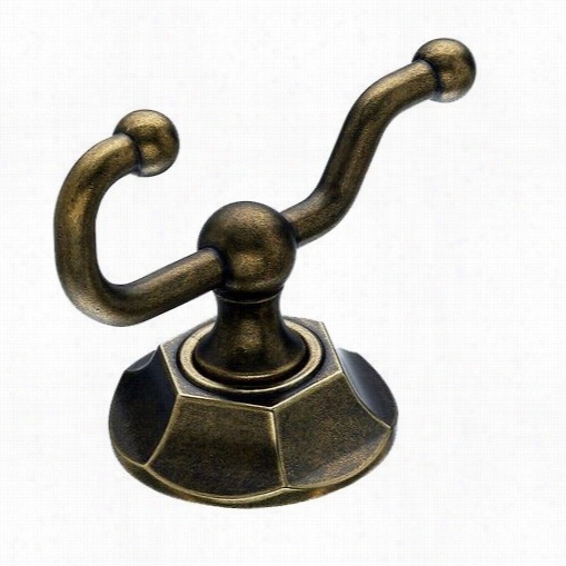 Top Knobs Ed2gbzb Edwardian Bath Double Hook With Hex Backplate In Greman Harden