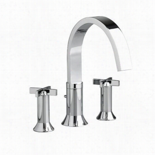 American Standard 7430.920.002 Berwick Double Metal Coss Handle Roman Tub Filler F Aaucet In Chrome