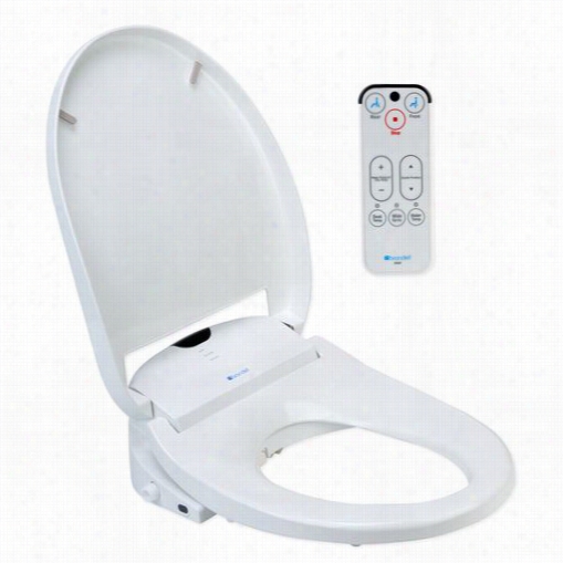 Brondell S900-rw Swash Round Front Bidet Toilet Seat In White