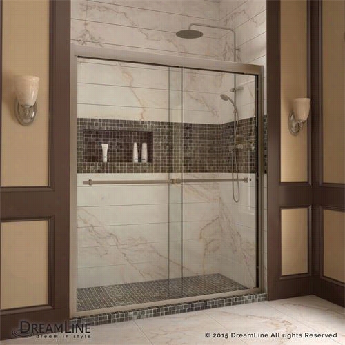 Dreamline Shdr-1260728 Duet 56"" - 60"&q Uot; X 72"" Bypass Sliding Shower Door