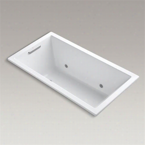 Kohler K-1168-vbcw Underscore 60& Quot;" X 32""d Rop-in Vibracoustic Batn Tub With Bask Hea Ted Surface And Chrkmatherapy