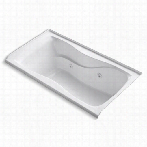 Kohler K-1209-r Ourglass 60"" X 32"" Alcove Whirlpool Bath With Whole Tile Flannge And Right Hand Drain