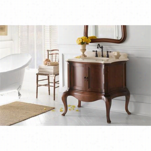 Ronbwo 071836-f11 Chardonnay 36""vvanity Cabinet In The Opinion Of  Double Doors And Shelf Inside In Colon Ial  Cherry