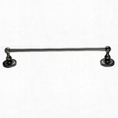 Top Knobs Ed10apd Edwrdian Bath 30"&quott; Single Towel Rod With Plain  Backplate In Antique Pewter