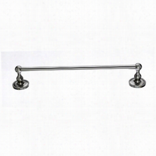 Top Knobs Ed10bsna Edwardian Bath 30"" Single Towel Rod Wit H Ebaded Backplate In Brushed Satin Nickel