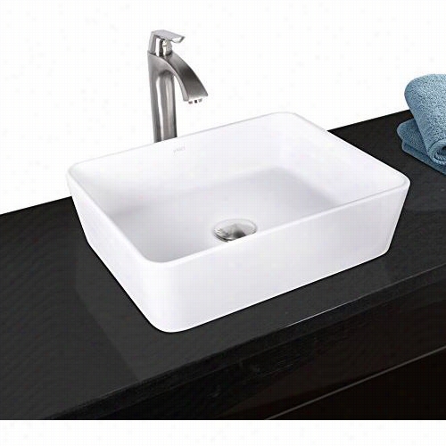 Vigo Vgt1012 Sirena Cmoposite Sink And Linus Bathroom Vessel Faucet In Brushed Nickel