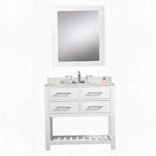 Water Creeation Mad Alyn-30 Madalny 30&auot;" Solid White Single Sink Bathroom Vanity - Vanity Rise Aloft Included