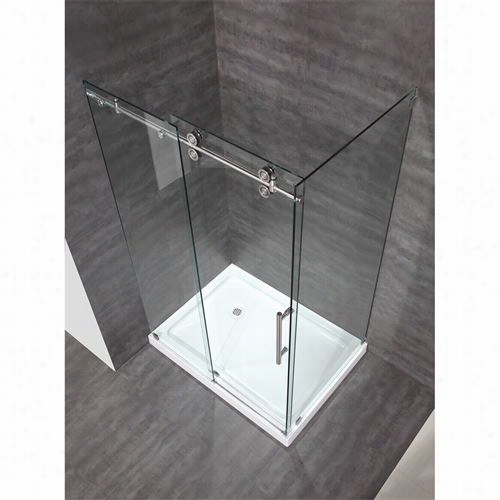 Aston Sen979-tr 8"" X 35"" X 77-1/2"" In Completely Frameles Ssliding Shower Enclosure With Left Shower Base