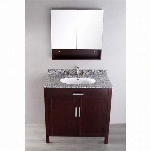 Bosconi Sb-252 36&qu Ot;" Contemporary Single Vanity With Medicine Cabinet - Vainty Top Included