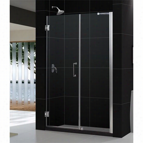 Deamline Shdr-200537210c Unidoor 53"" -5 4"" Frameless Hinged Showerd Oor With  30"&qiot; Side Paneel And Support Arm