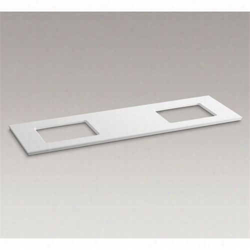 Kohler 5462 Solid/ezpressions 73&"" Vanity Top With Double Verticyl Ectangular Cutout