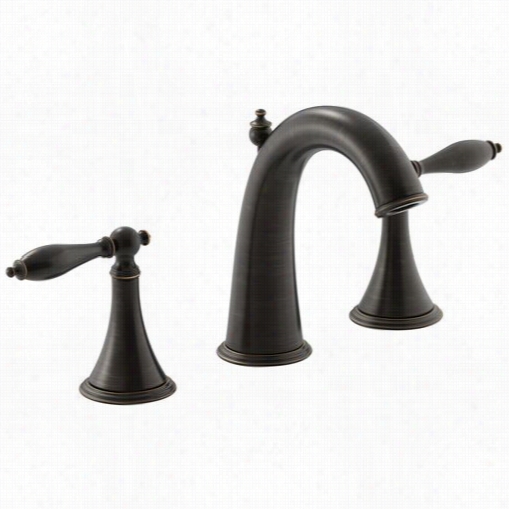 Kohler K-310-4m Finial Orally Transmitted  Widespread Lavartory Faucet With  Lever Handles
