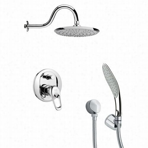Remer By Nameek's Sfh6075 Orsino _5/7"" Shower Faucet In Chrome Attending Handheld Showerand 7"&qot;h Di Verter