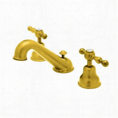 Rohl Ac102lp-ib Cisal 33 Hole Widespread Lavatory Faucw In Nca Brass With White Resin Lever