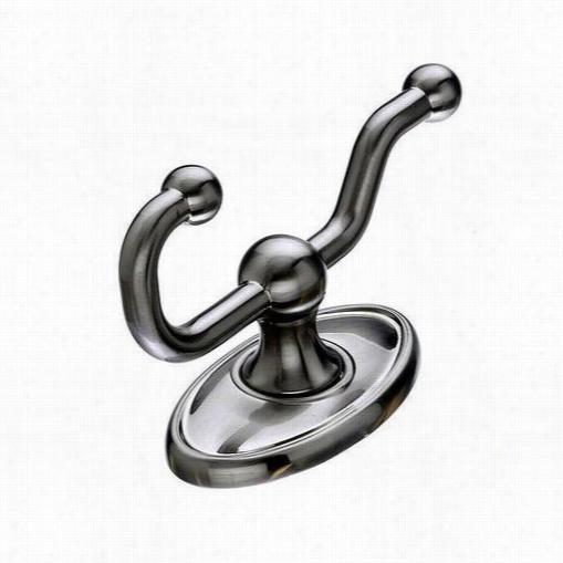 Top Knobs Ed2bsnc Ecwardian Bath Double Hook With Oval Backplate In Brushed Satin Nickel