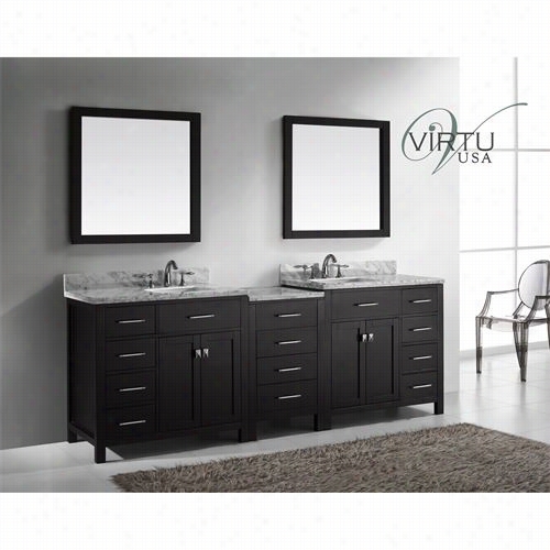 Viirtu Usa Md-2193-wmsq Caroline Parkway 93&quto;" Double Square Sink Bathroom Vanity - Idle Show Top Included