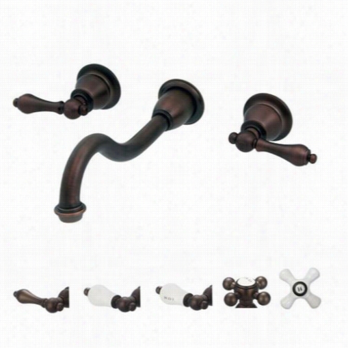 Water Creation F4-0001-03 Elegant Spout Wapl Mount Vessel/lavatory Faucet In Oil Rbbed Bronze