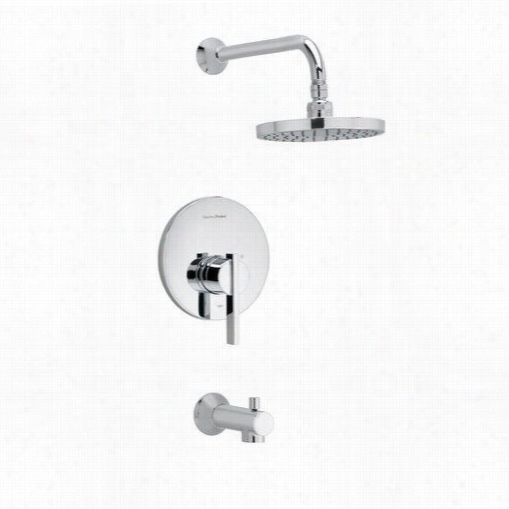 American Support T403.502.002 Betwiick Single Lever Handle Bath And Shower Trim With Flowise Showerhead  In Chrome