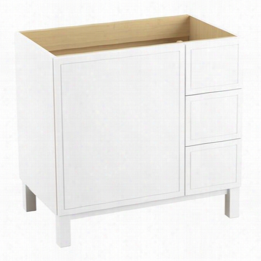 Kohler 99507-lgr Jacquard 36q&uot;quot; Legs Vanity Cabinet Only With 1 Doors And 3 Drawers On Up~