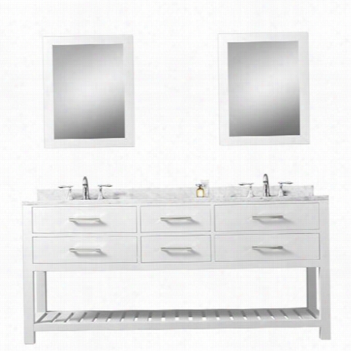 Water Creation Madalyn-60 Madalyn 60""s Olid White Double Sink Bathroom Vanity - Vanity Top Included