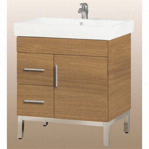 Empire Industries Df30-12gw Daytona 30"" One Door And Two Title Side Drawers  Vanity In Golden Wheat Matte Or Fiorella Ceramic Sink Top