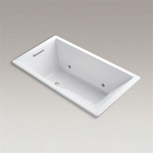 Kohler K-1173-vbc-k4 Unders Core 66& Quot;" X 36"" Drop-in Vibracoustic Bath Tub In Cashmere With Center Draiin And Chromatherapy