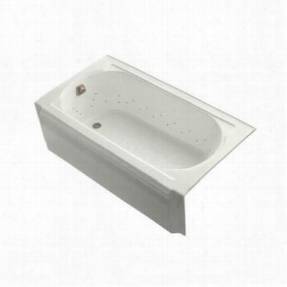 Kohler K-723-gny-ny Memoirs 0"" Thrwe  Wall Alcove Bubblemassage Bath Tub With Left Hand Drain