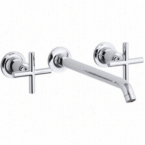 Kohler K-t14417-3 Purist 2 Handle Wall Mount Bathroom Faucet Trim